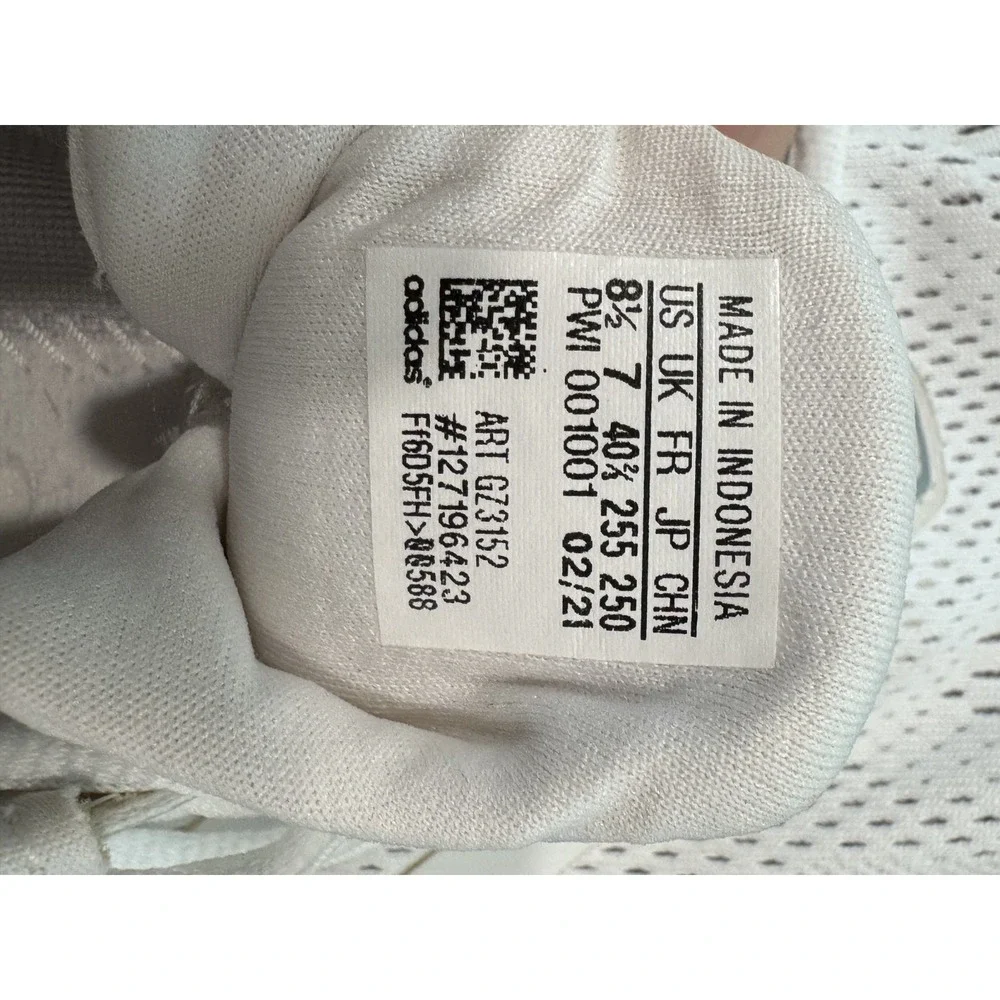 adidas PureBoost 21 Men's 8.5 White Running Shoes GZ3152 Boost Knit‎ Gum